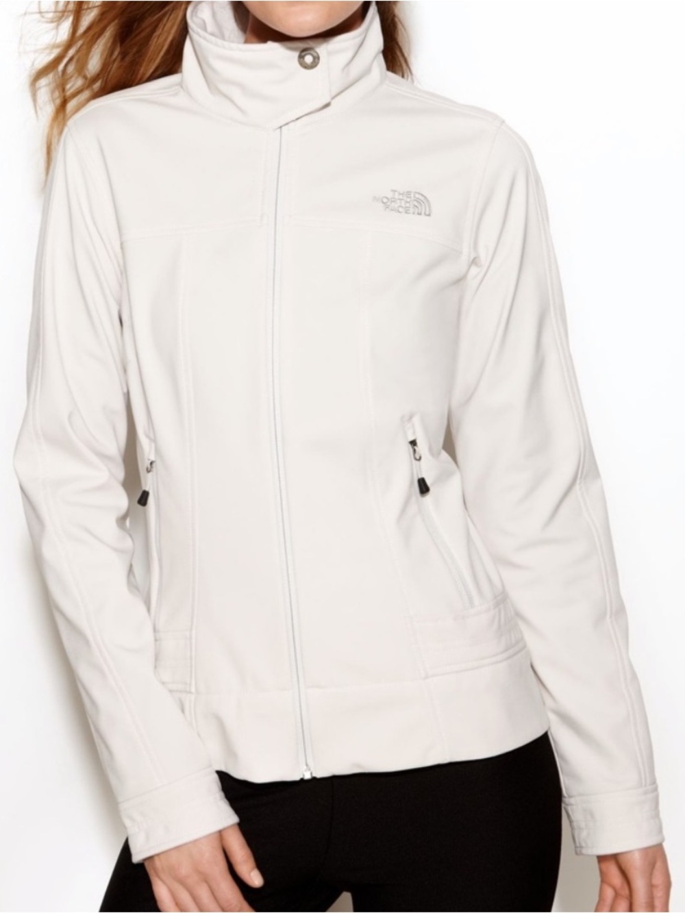 The North Face Women's Calentito Cream White Soft-Shell Jacket M